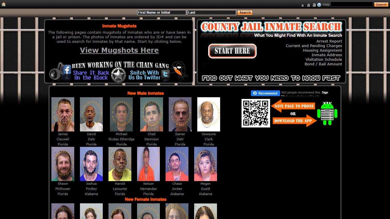 Recent Arrest Mugshots And Inmate Search - County Jail Inmate Search